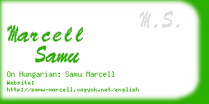 marcell samu business card